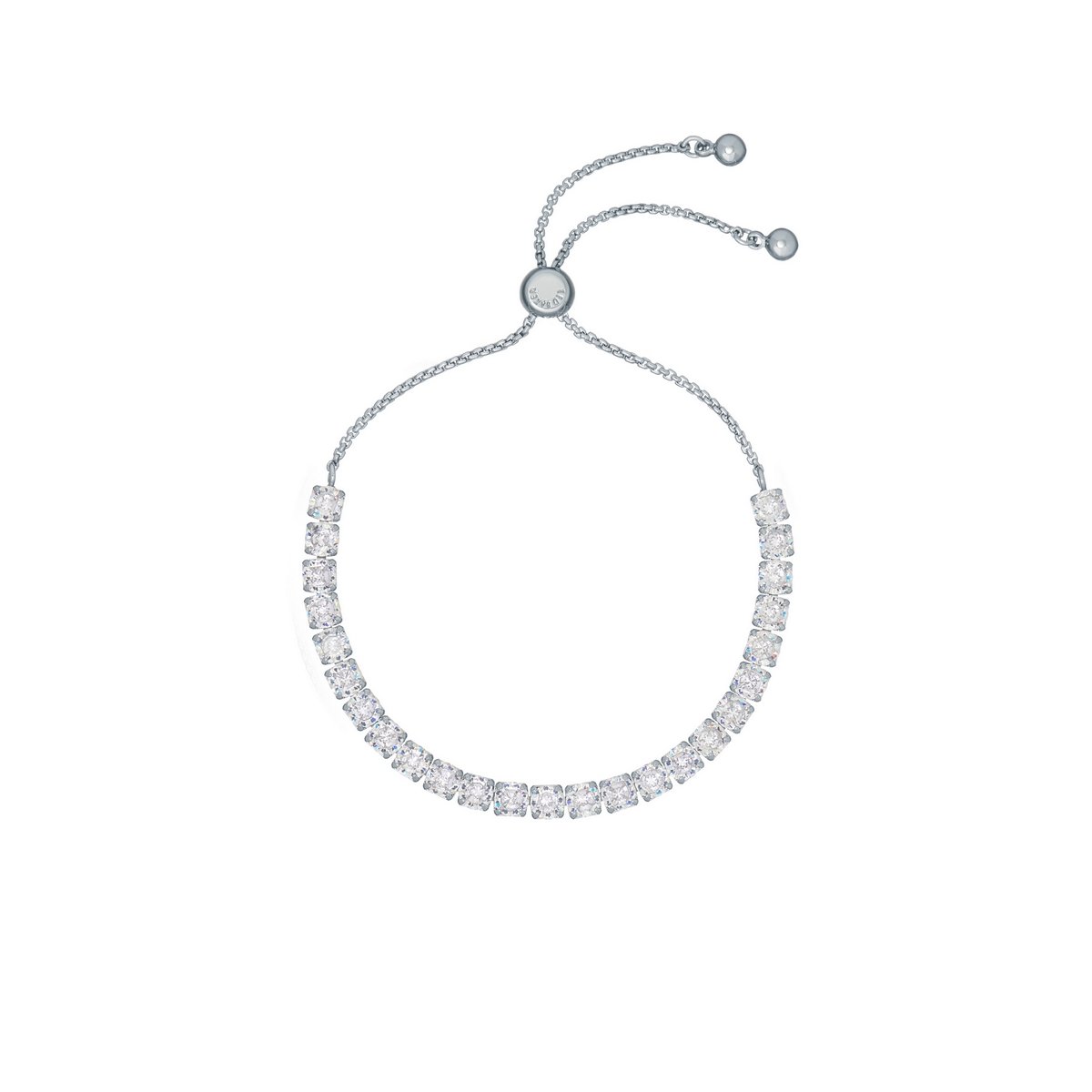 TED BAKER MELRAH Icon Silver Tone Crystal Slider Bracelet