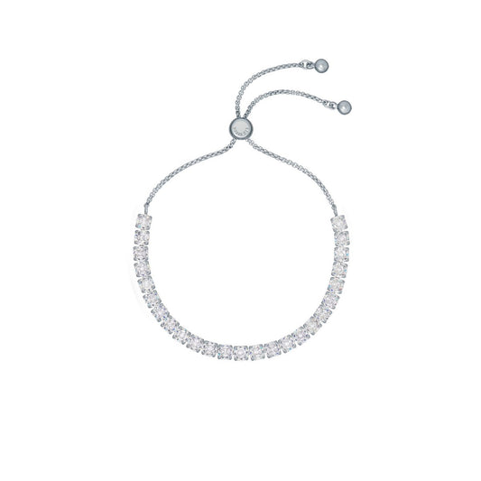 TED BAKER MELRAH Icon Silver Tone Crystal Slider Bracelet
