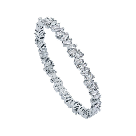 TED BAKER CLARINA: Crystal Cluster Bangle Silver Tone