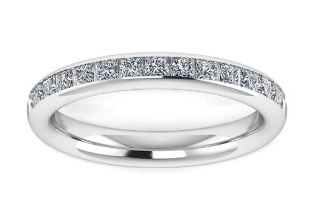 Princess Cut Channel Set Diamond Band