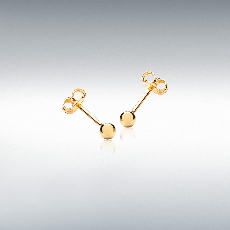 9ct Yellow Gold Polished Ball Stud Earrings