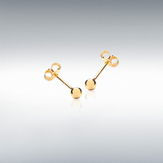 9ct Yellow Gold Polished Ball Stud Earrings