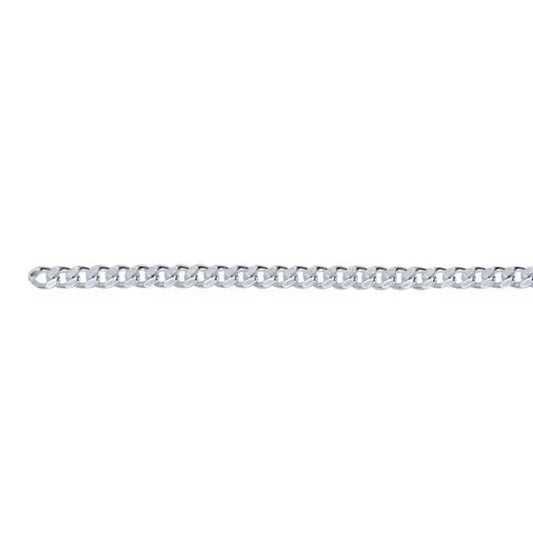 Sterling Silver Diamond-Cut Curb Bracelet