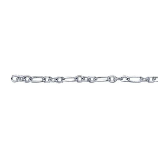 Long & Short link Sterling Silver Bracelet 21 cm