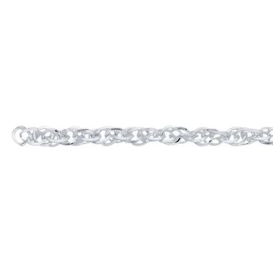Sterling Silver Triangle Rope Chain Anklet