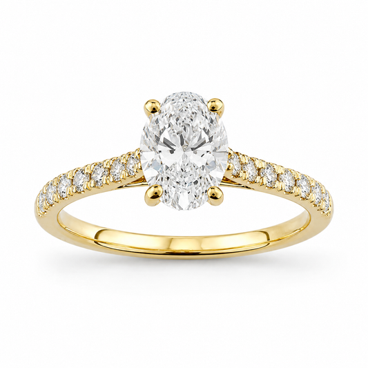 *SPECIAL OFFER* 9ct Gold Oval Cut Lab Diamond Ring