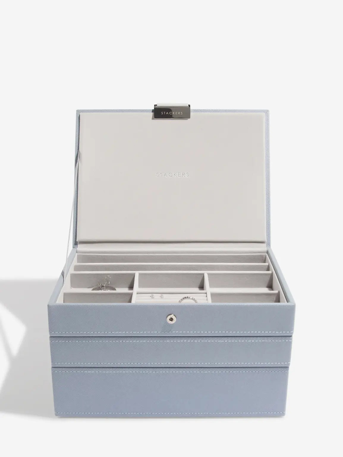 Stackers Dusky Blue Classic Jewellery Box