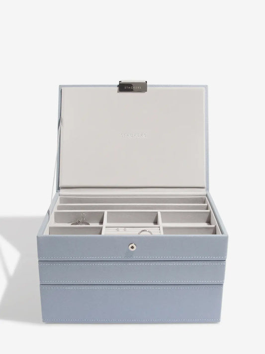 Stackers Dusky Blue Classic Jewellery Box