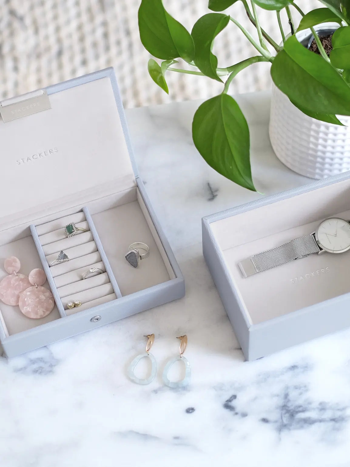 Stackers Lavender Mini Jewellery Box Set