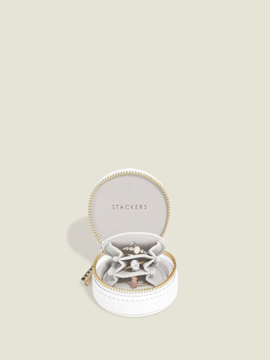 Stackers White Oyster Travel Jewellery Box