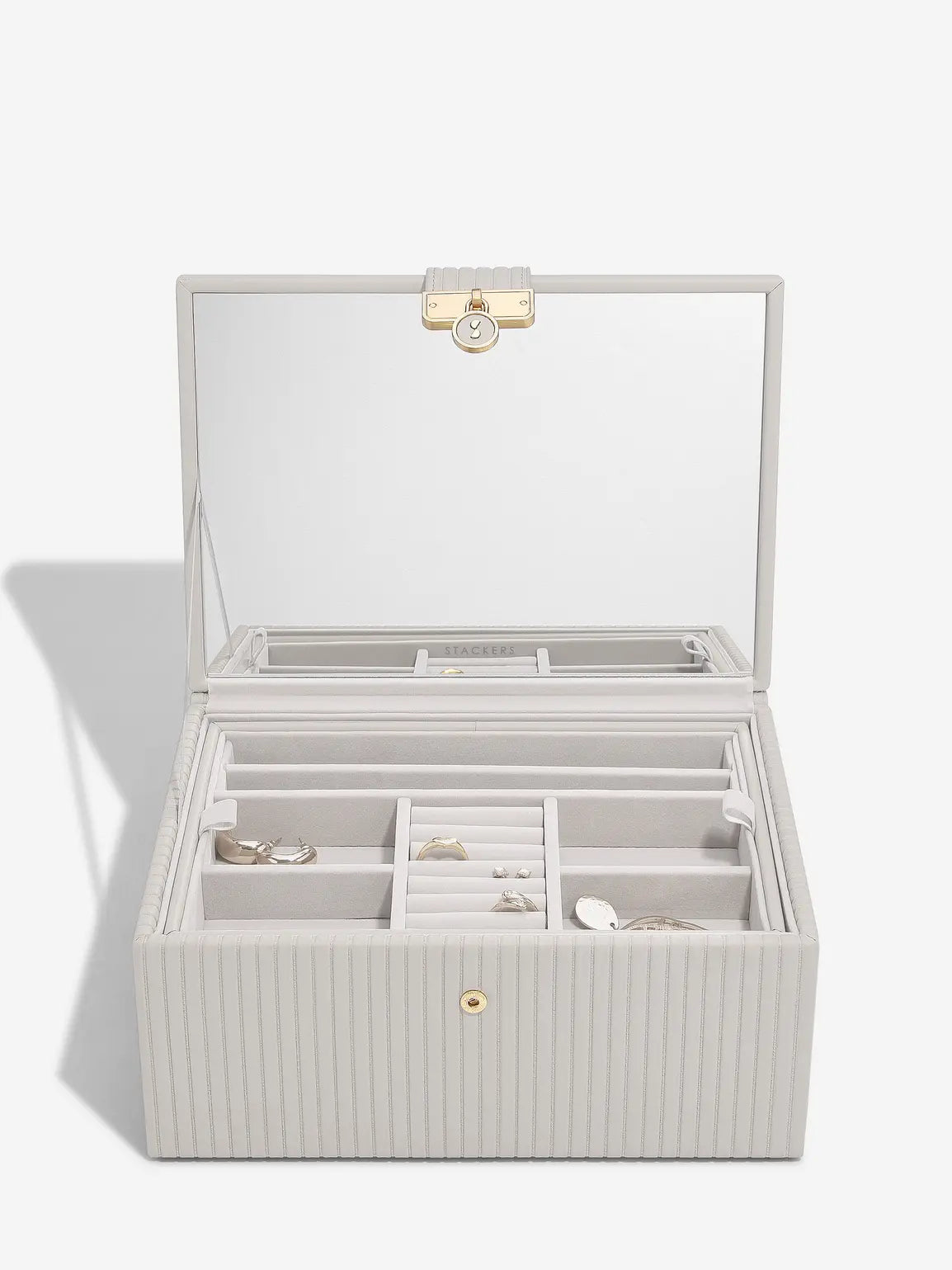 Luxury Classic Jewellery Box - Limestone
