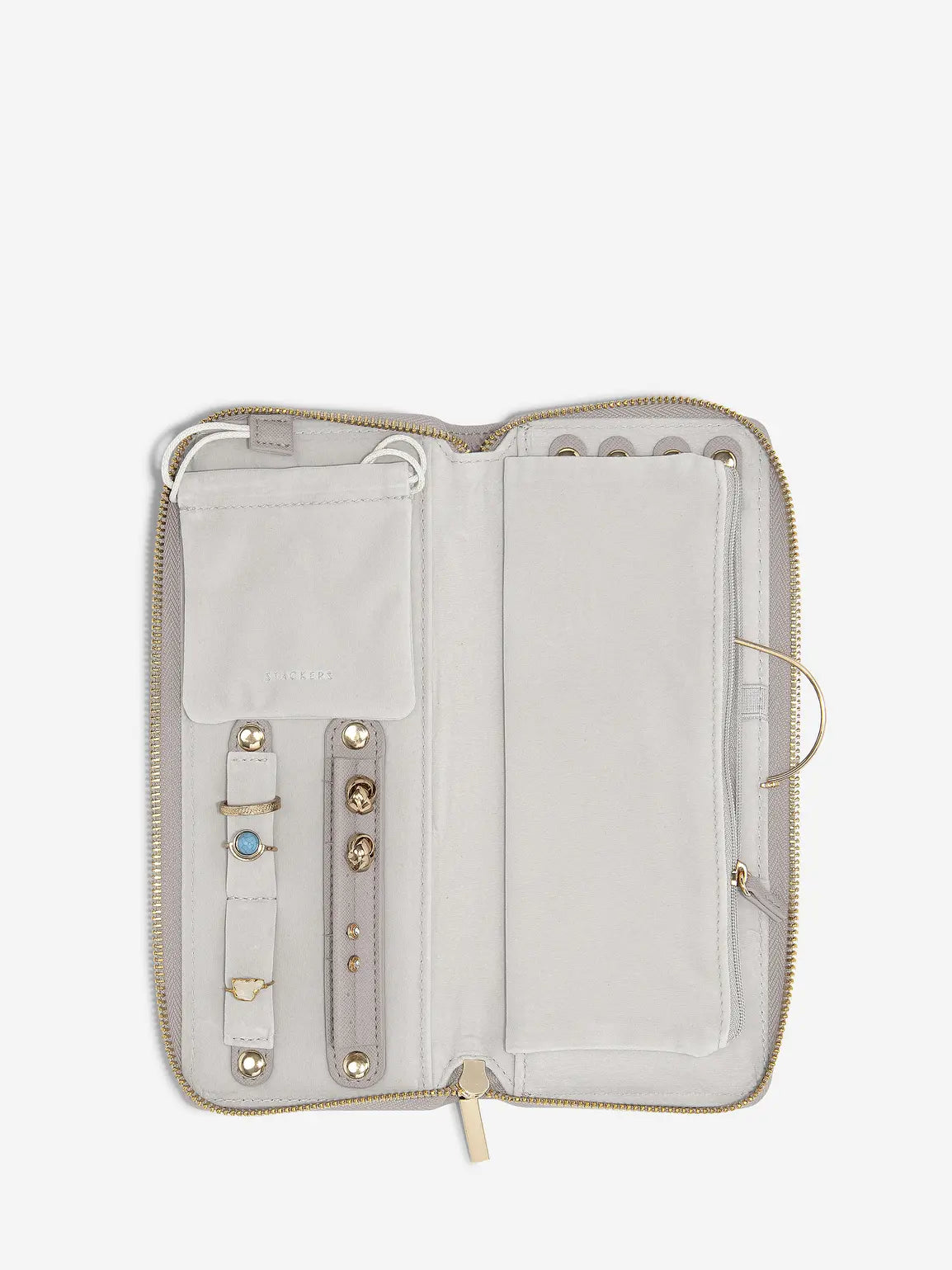 Woven Jewellery Roll - Taupe