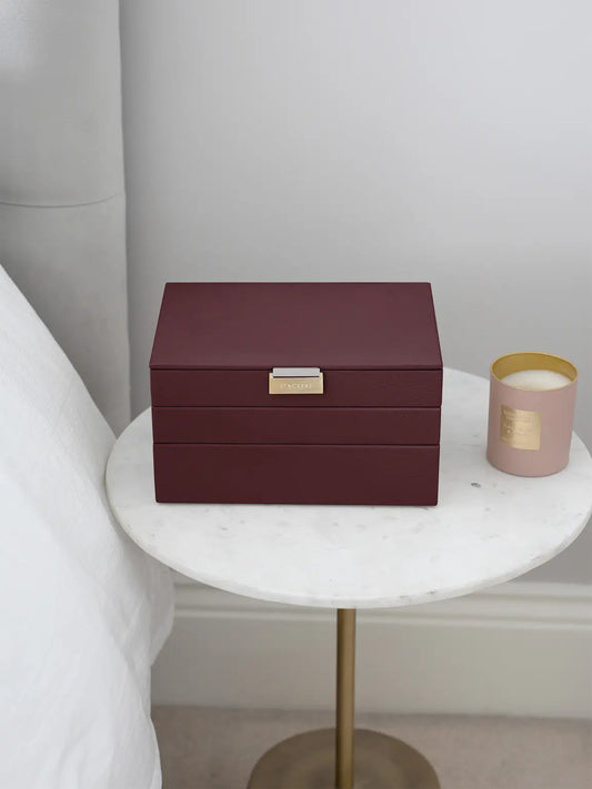 Classic Jewellery Box - Burgundy