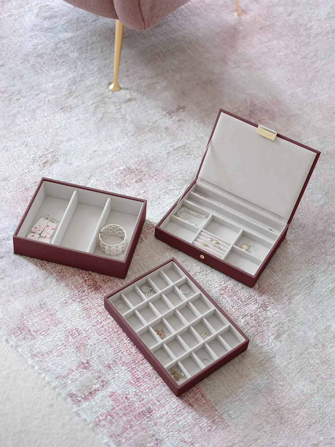 Classic Jewellery Box - Burgundy
