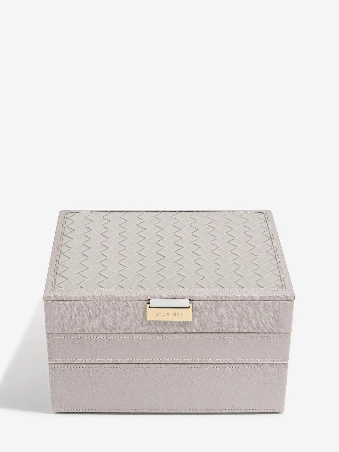 Woven Classic Jewellery Box - Taupe