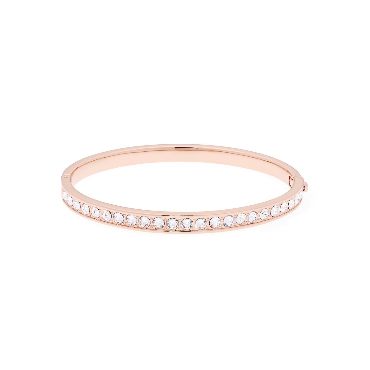 TED BAKER-CLEMARA: HINGE CRYSTAL BANGLE ROSE GOLD/CRYSTAL