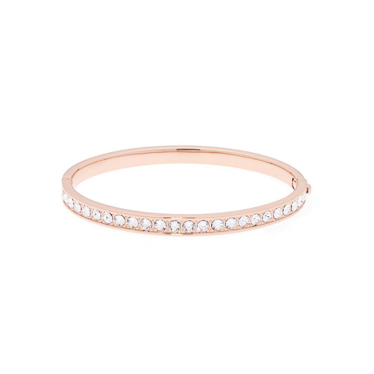 TED BAKER-CLEMARA: HINGE CRYSTAL BANGLE ROSE GOLD/CRYSTAL