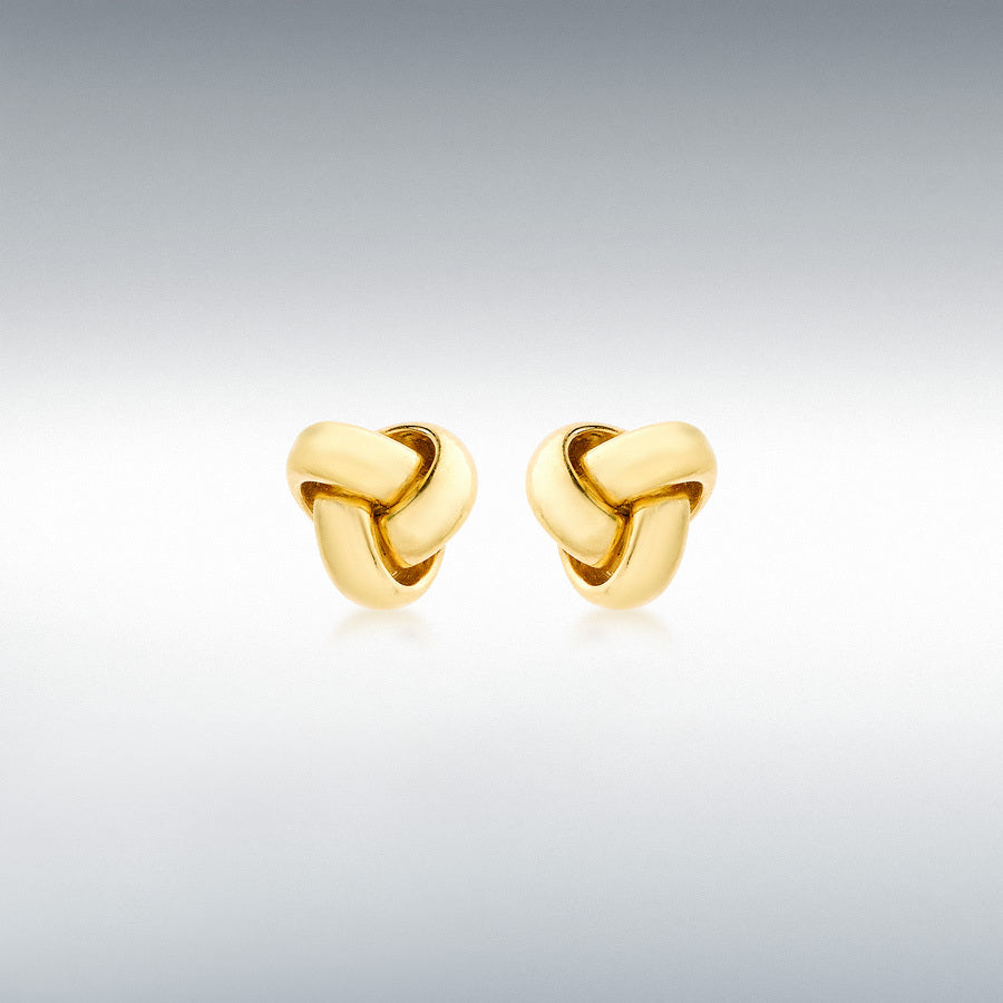 9ct Yellow Gold 8mm Knot Stud Earrings