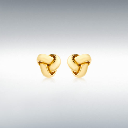 9ct Yellow Gold 8mm Knot Stud Earrings
