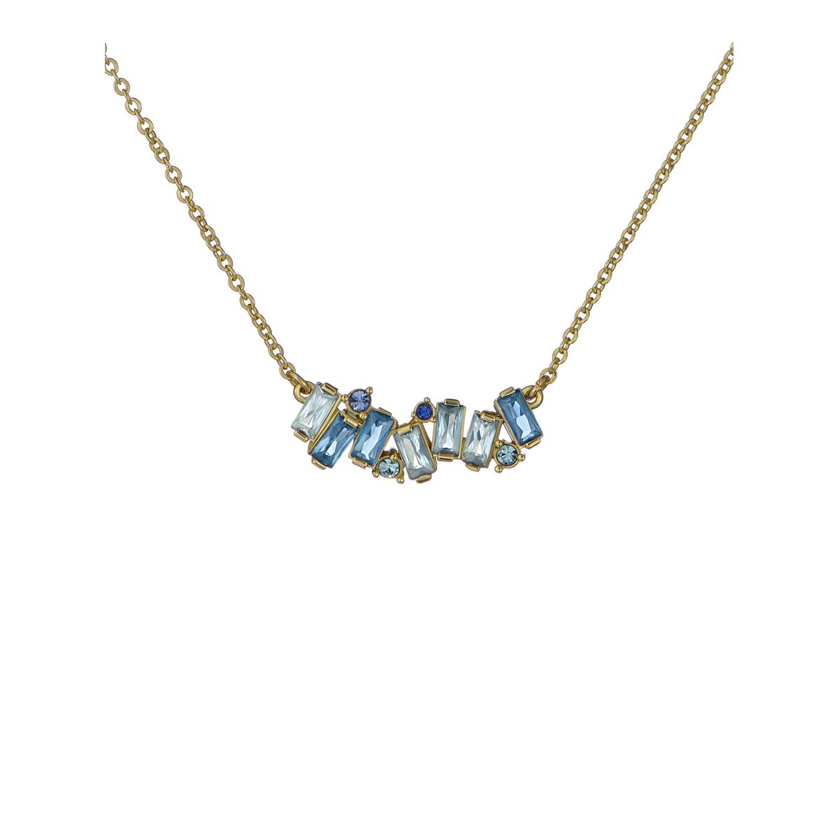 TED BAKER CLARITA: Crystal Cluster Pendant Necklace Gold Tone