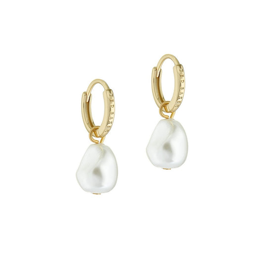 TED BAKER PERIAA Pearly Huggie Earring gold Tone, Pearl Drop