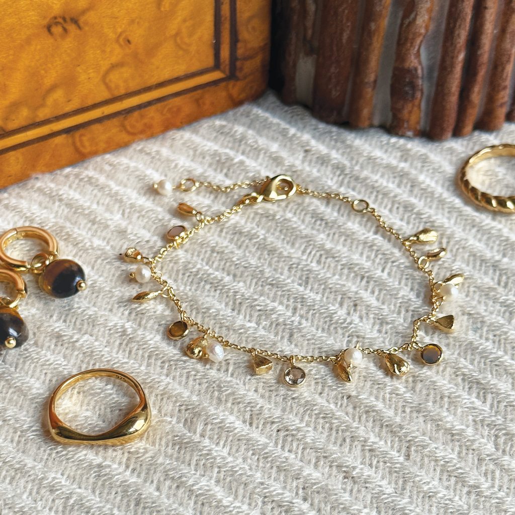 Assisi Gemstone Mini Charm Bracelet