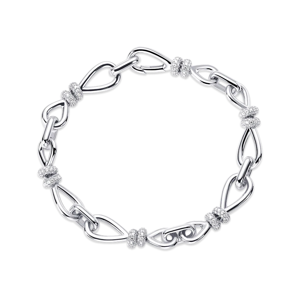 Gisser Silver Bold Bands Bracelet