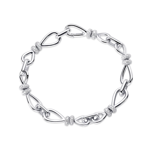Gisser Silver Bold Bands Bracelet