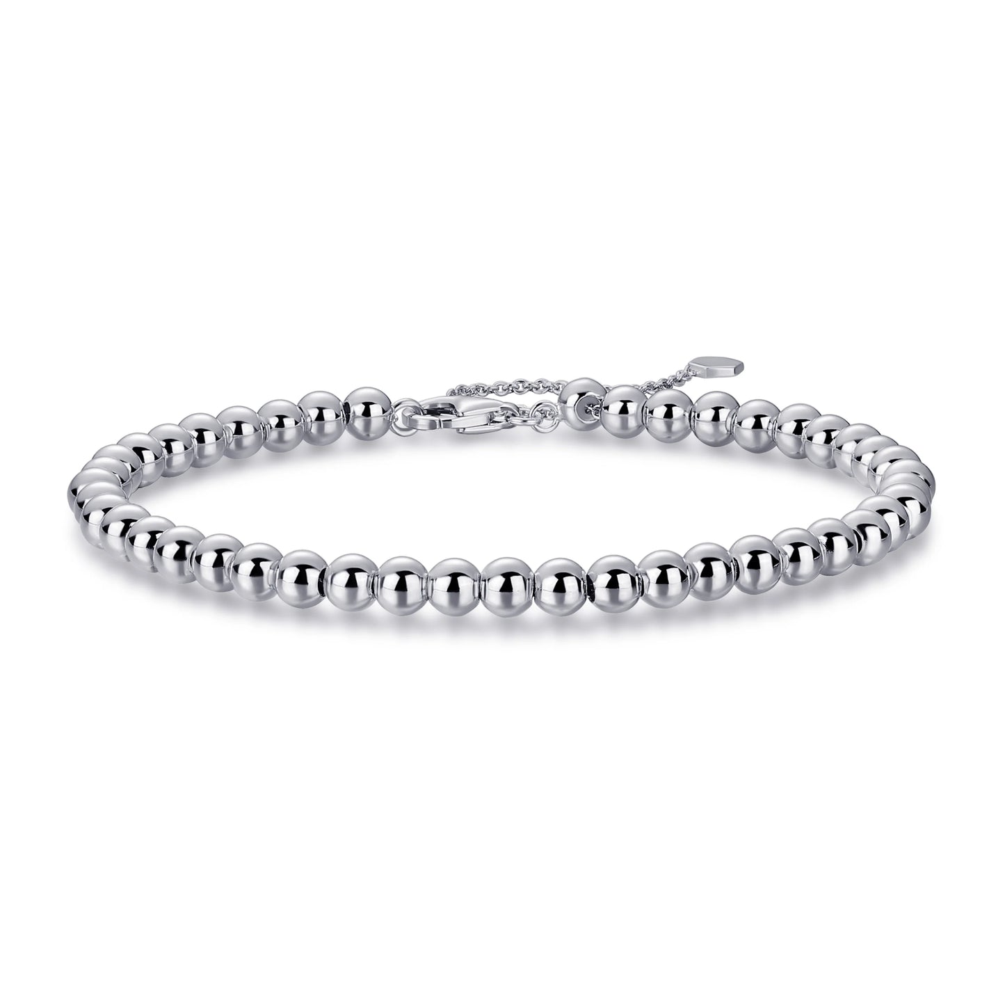 Silver Beaded Chain Bracelet