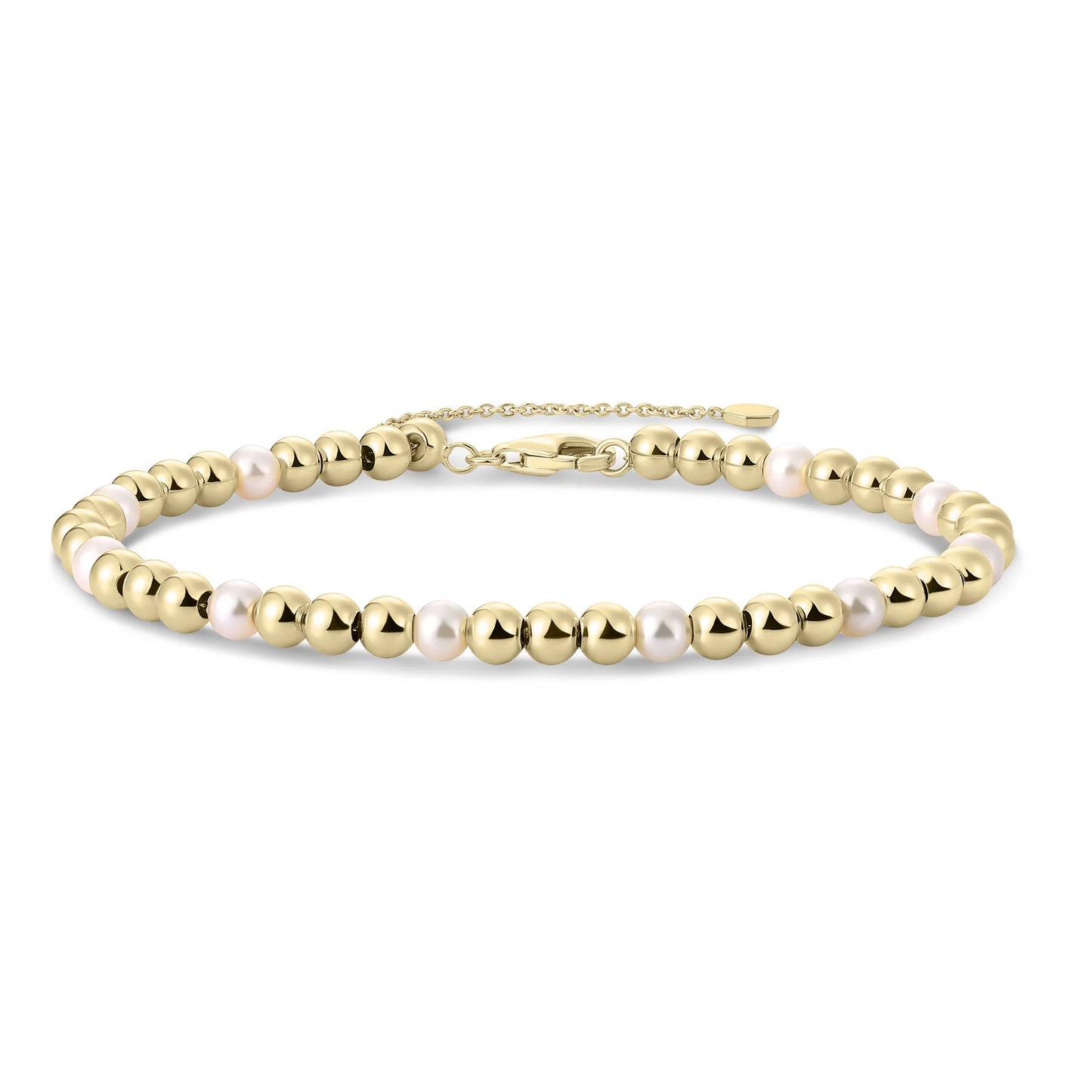 Gisser Gold Plated Beaded Chain Bracelet