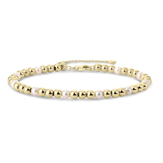 Gisser Gold Plated Beaded Chain Bracelet