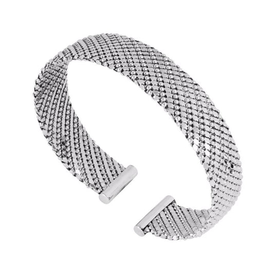 Athena rigid bracelet flat snake skin