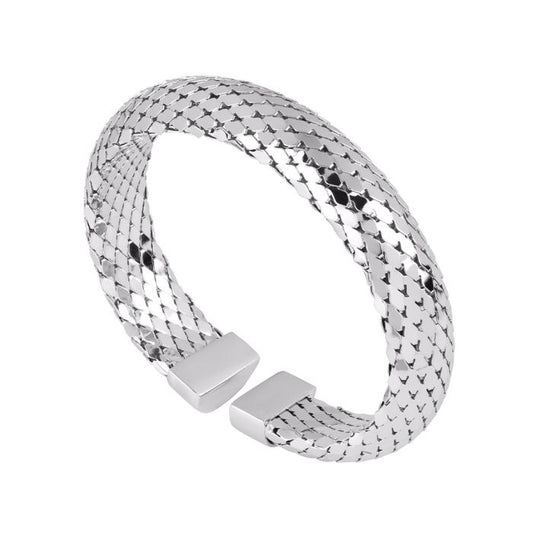 Athena tubular scale rigid bracelet