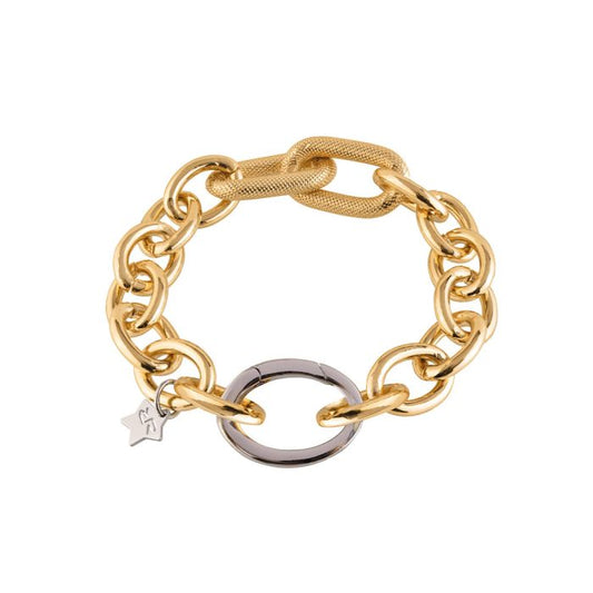 Diva bracelet with double smooth mix links