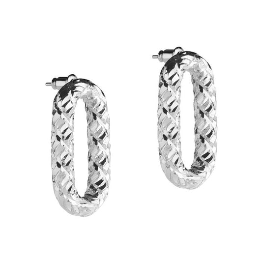 Diva single mesh earring - reflective texture