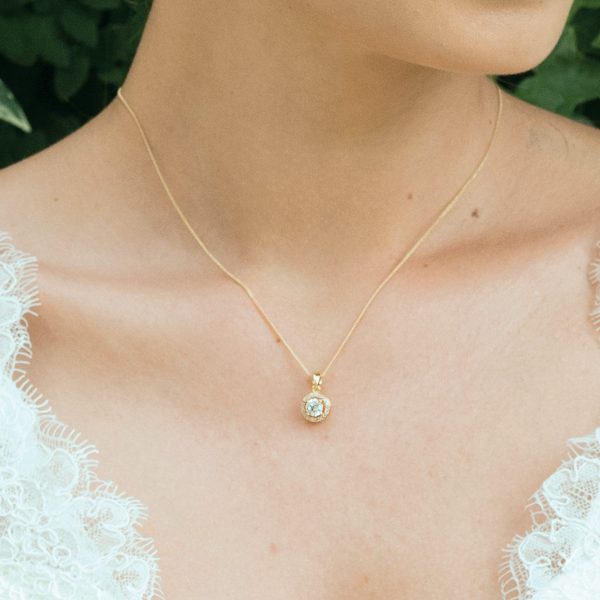 Balmoral Gold Crystal Dainty Pendant