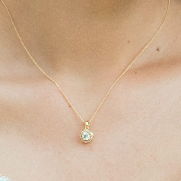 Balmoral Gold Crystal Dainty Pendant