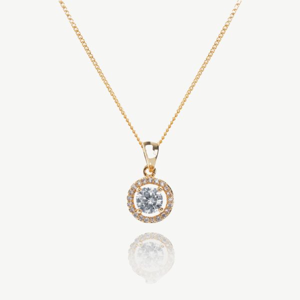 Balmoral Gold Crystal Dainty Pendant