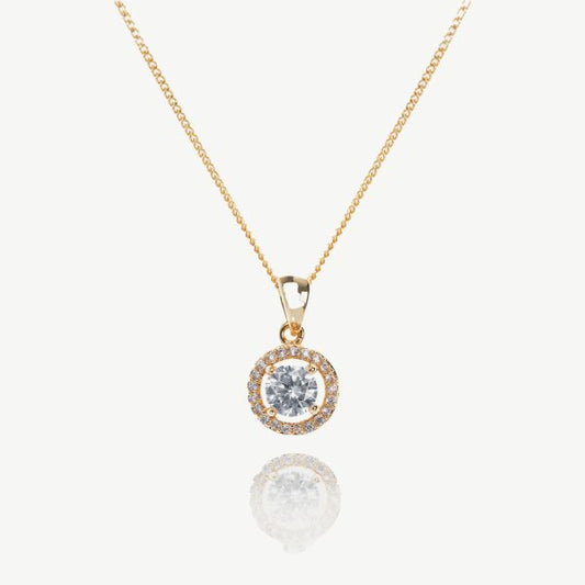 Balmoral Gold Crystal Dainty Pendant