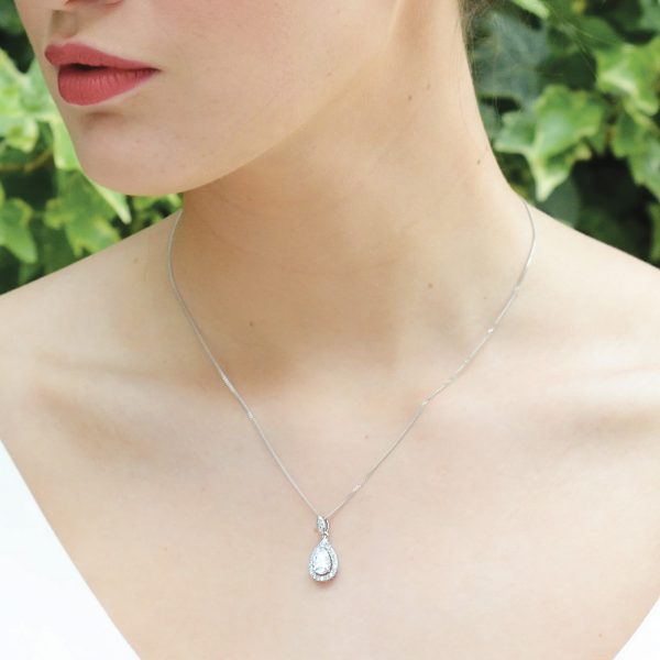 Belmont Crystal Teardrop Pendant