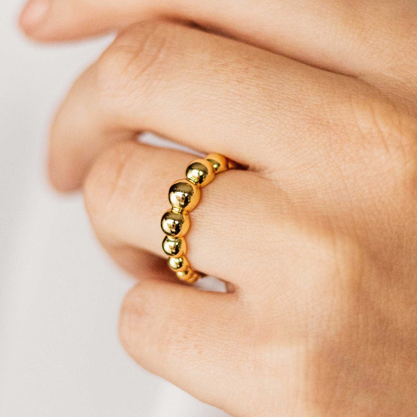 Gisser Gold Bead Ring