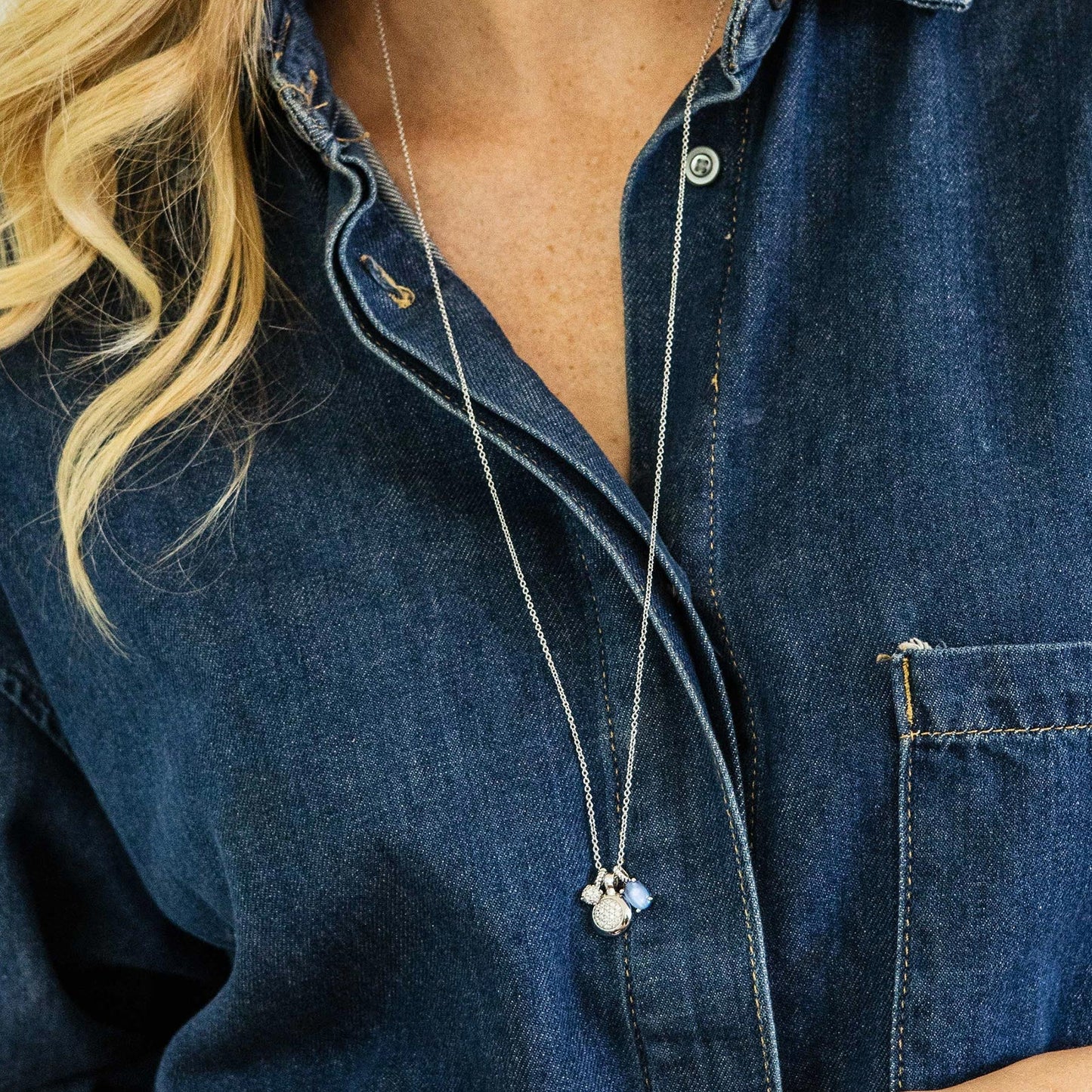 Gisser Silver Pave Pendant