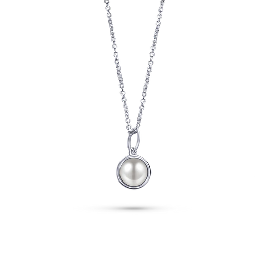 Silver Bold Pearl Necklace