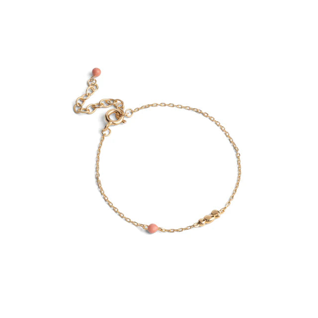 Gold Light Coral Nara Bracelet