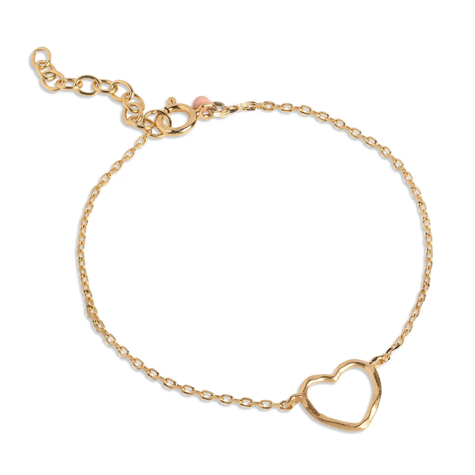 Gold Organic Heart Bracelet