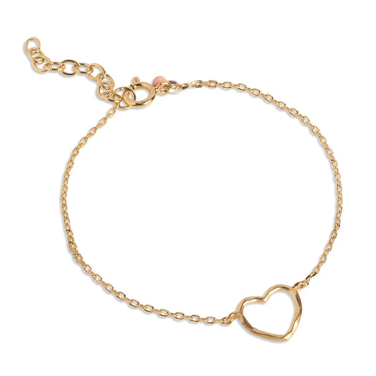 Gold Organic Heart Bracelet