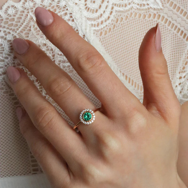 Rising Sun Ring - Green