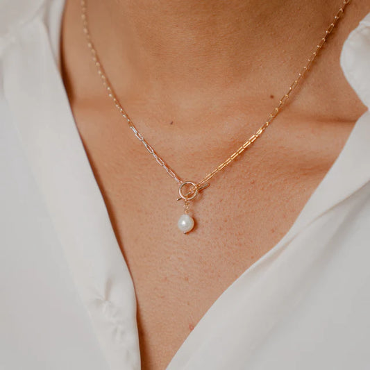 Burren 'Yano' Pearl TBar Necklace
