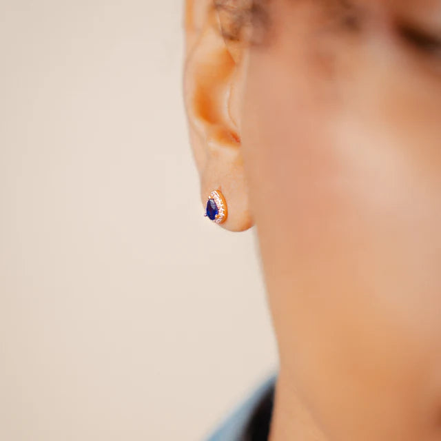 Burren Sapphire 'Blue Jeans' Earrings