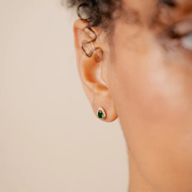 Burren ' Blue Jeans' Earrings - Emerald